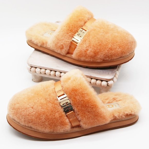 UGG Shoes - UGG Australia Dalla Sheepskin Cozy Slip On Sandal Slippers Sherbet Orange 5 $90